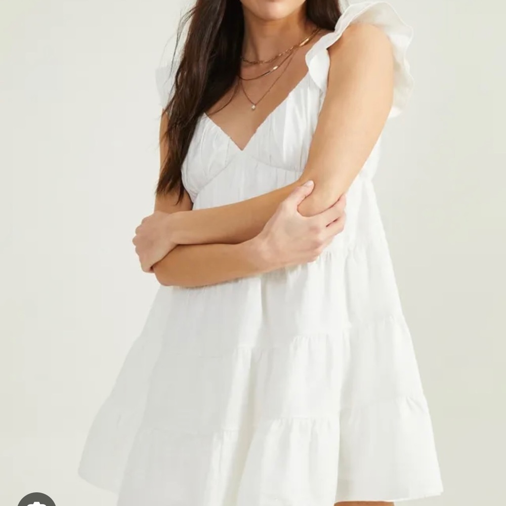 White flowy dress